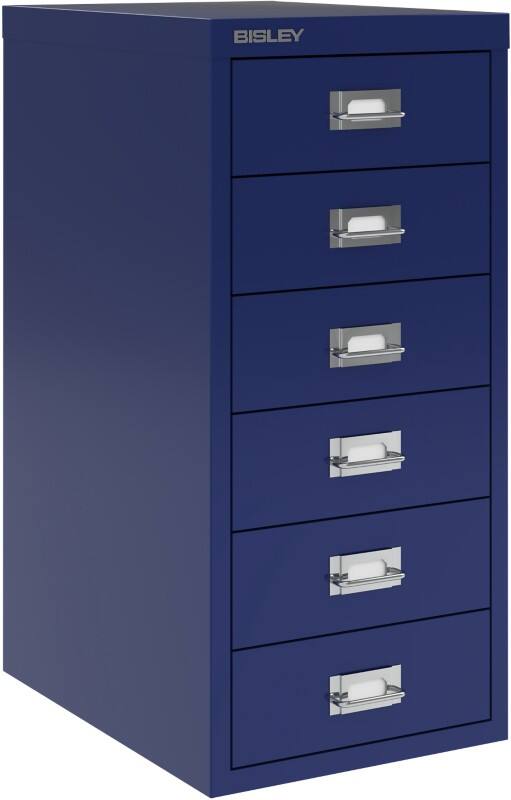 Bisley 29 Series Steel Multi Drawer Cabinet 6 Drawers 590 mm Oxford Blue