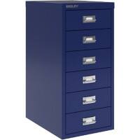 Bisley 29 Series Steel Multi Drawer Cabinet 6 Drawers 590 mm Oxford Blue