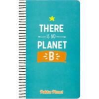 Pukka Planet Notebook Ruled Glued 2mm Greyboard with 150gsm Paper Hardback Blue Not perforated 192 Pages