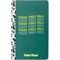 Pukka Planet Notebook Ruled Glued 2mm Greyboard with 150gsm Paper Hardback Green Not perforated 192 Pages