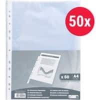 Exacompta Punched Pockets A4 Frosted Transparent 0,04mm PP Up 5211E Pack of 50
