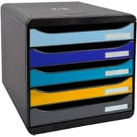 Exacompta Desktop Drawers Plus PS (Polystyrene) 5 Drawers Multicolour