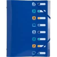 Exacompta BEE BLUE Multipart File Blank PP (Polypropylene) Recycled 8 Part 56212E 24.5 (W) x 1.1 (D) x 32 (H) cm Navy blue