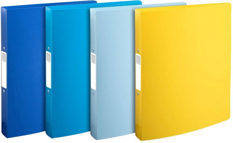 Exacompta BEE BLUE 30 mm Ring binder PP (Polypropylene) Recycled A4 2 Rings Assorted Pack of 4