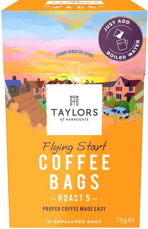 Taylors of Harrogate Coffee Bags Ground Dark Chocolate, Hazelnut Arabica Pack of 10