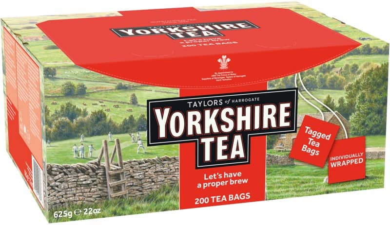Yorkshire Tea Tagged and Individually Wrapped Bags Pack of 200