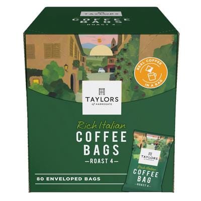 Taylors of Harrogate Coffee Bags Ground Almond, Dark Chocolate Arabica Pack of 80