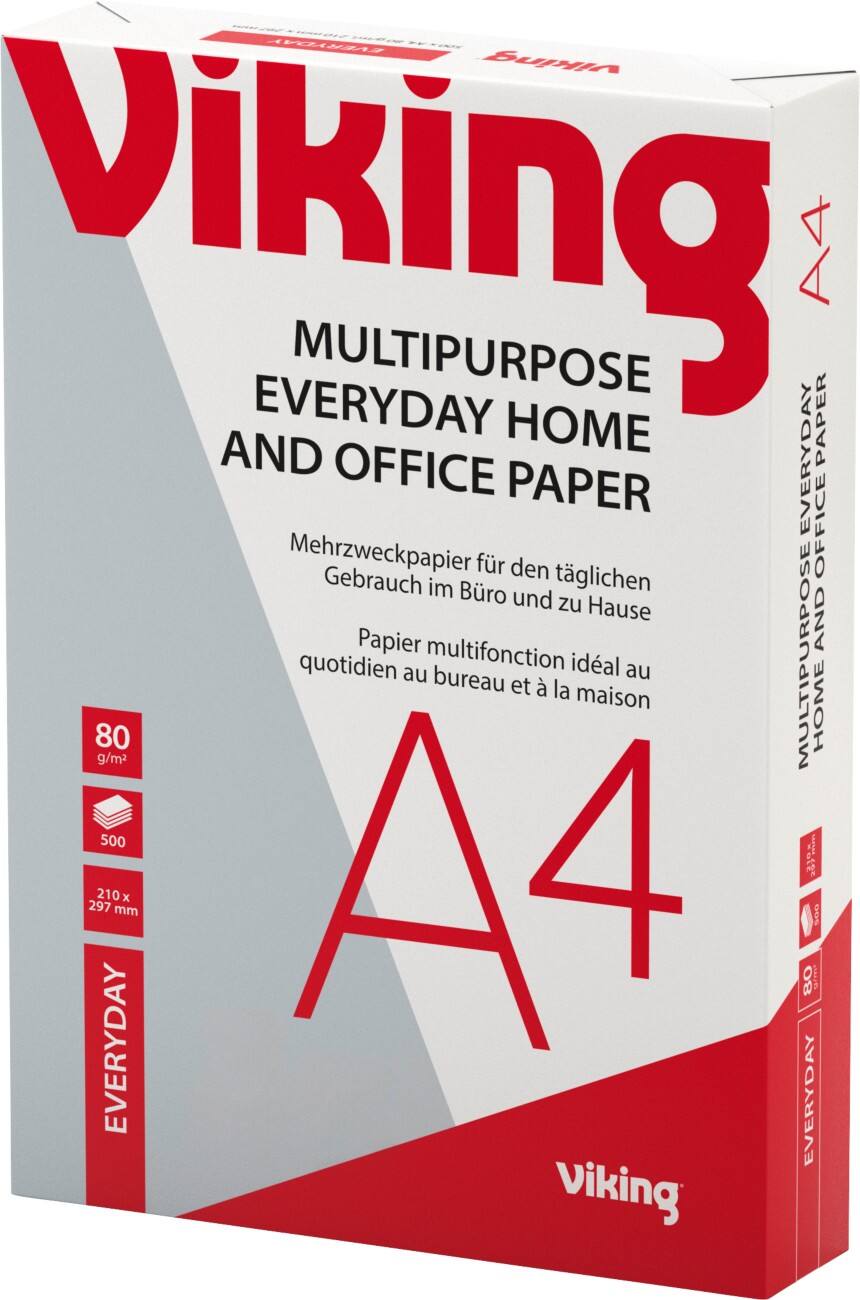 Viking Everyday A4 Printer Paper 80 gsm Smooth White 500 Sheets