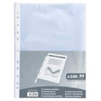 Exacompta Punched Pockets A4 Orange Peel Transparent 40 microns PP (Polypropylene) Up 5111E Pack of 100
