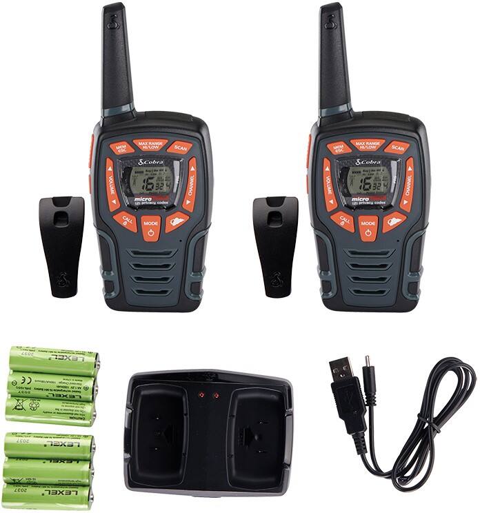 Cobra Two-Way Radio Set AM855 Black Pack of 2