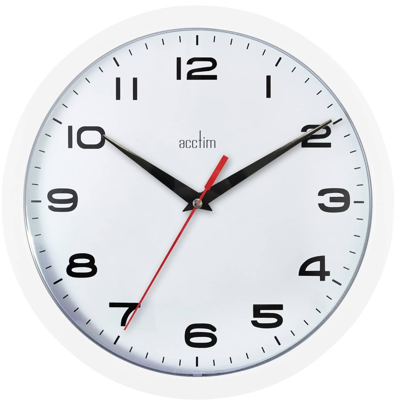 Acctim Analogue Clock White 24.5 x 24.5 x 3.4 x 24.5 cm