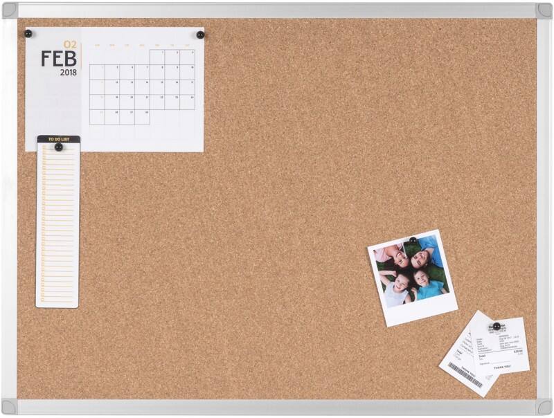 Viking Cork Noticeboard Non Magnetic Wall Mounted 106.5 (W) x 0.81 (D) x 75 (H) cm Brown