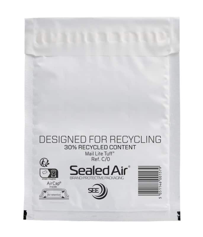 Mail Lite Tuff Mailer Padded Envelopes White Plain 150 (W) x 210 (H) mm Self Seal Pack of 100