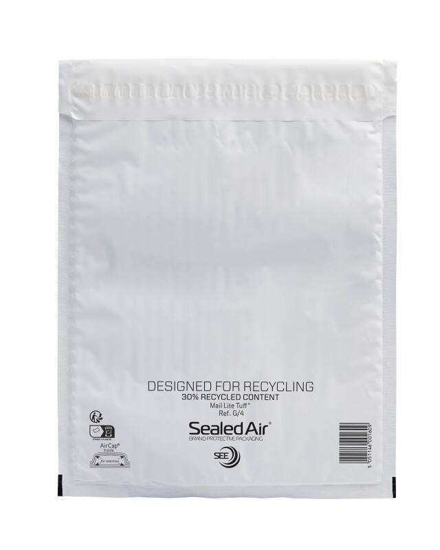 Mail Lite Tuff Mailer Padded Envelopes White Plain 240 (W) x 330 (H) mm Self Seal Pack of 50
