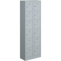 Bisley Primary Steel Locker 6 Doors Steel 600 x 450 x 1,800 mm Light Grey