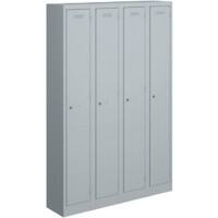 Bisley Primary Steel Locker 1 Doors Steel 1,200 x 450 x 1,800 mm Light Grey