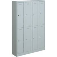 Bisley Primary Steel Locker 2 Doors Steel 1,200 x 450 x 1,800 mm Light Grey