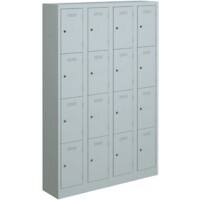 Bisley Primary Steel Locker 4 Doors Steel 1,200 x 450 x 1,800 mm Light Grey
