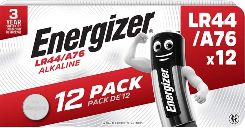 Energizer Coin Cell Alkaline LR44 Alkaline 1.5 V Pack of 12