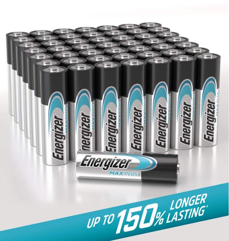Energizer Batteries Max Plus AA LR6 Alkaline 1.5 V Pack of 50