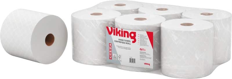 Viking Centrefeed Roll Centrefeed White 2 Ply 148 m 1191867 Pack of 6
