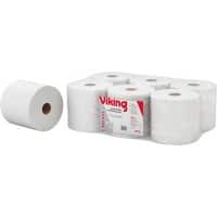 Viking Centrefeed Roll Centrefeed White 2 Ply 148 m 1191867 Pack of 6