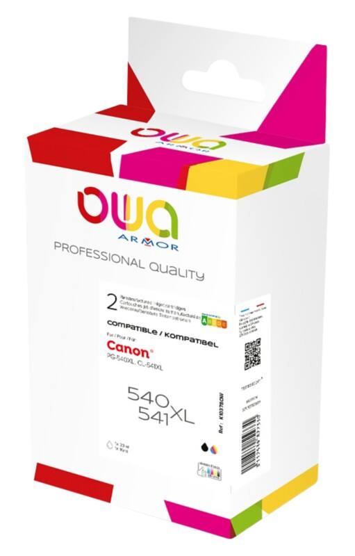 OWA PG-540XL Compatible Canon Ink Cartridge K10378OW Black, Cyan, Magenta, Yellow
