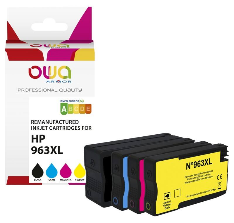 OWA 963 Compatible HP Ink Cartridge K10542OW Black, Cyan, Magenta, Yellow