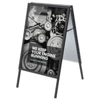 SHOWDOWN Pavement Sign 70  x 100 cm Aluminium Black Weatherproof