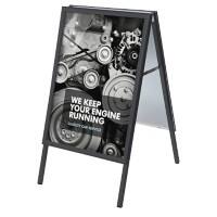 SHOWDOWN Pavement Sign A1 Aluminium Black Weatherproof