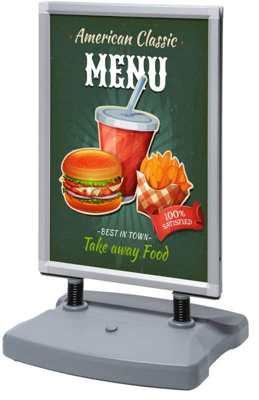 SHOWDOWN Windtalker City Pavement Sign 70  x 100 cm Aluminium Silver