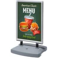 SHOWDOWN Windtalker City Pavement Sign 70  x 100 cm Aluminium Silver