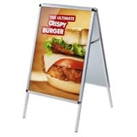 SHOWDOWN Pavement Sign 50 x 70 cm Aluminium Silver Weatherproof