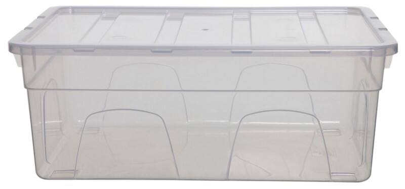 Whitefurze Spacemaster PP (Polypropylene) Storage Box 12 L Transparent 40 x 32 x 11 cm