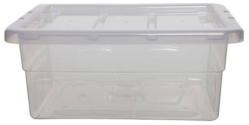 Whitefurze Spacemaster PP (Polypropylene) Storage Box 15 L Transparent 40 x 32 x 17 cm