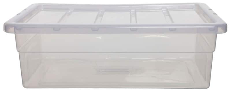 Whitefurze Spacemaster PP (Polypropylene) Storage Box 28 L Transparent 56 x 38 x 18 cm