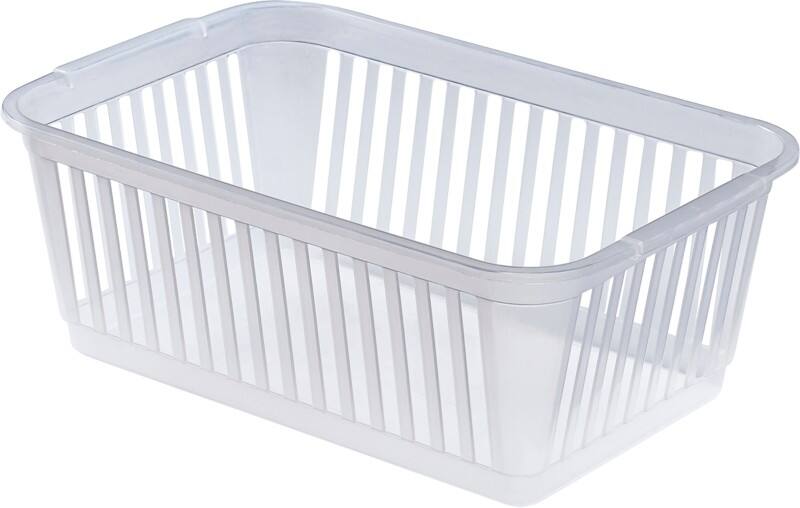 Whitefurze PP (Polypropylene) Basket Transparent 32 x 19 x 11 cm