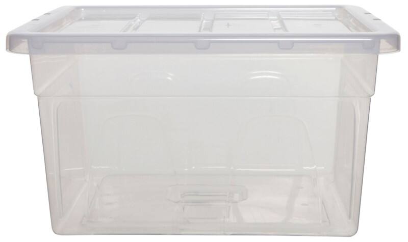 Whitefurze Spacemaster PP (Polypropylene) Storage Box 32 L Transparent 45 x 37 x 26 cm