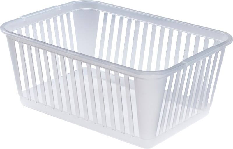 Whitefurze PP (Polypropylene) Basket Transparent 38 x 25 x 15 cm
