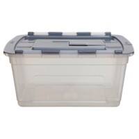 Whitefurze Storage Box with Lid 45 L Transparent 59 x 43 x 28 cm