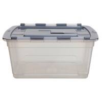 Whitefurze Storage Box with Lid 45 L Transparent 59 x 43 x 28 cm