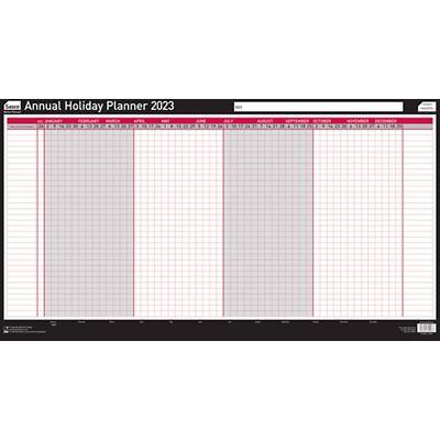 SASCO Holiday Planner Wall Mounted 2024 1 Year per page Landscape Multicolour English 41 x 75.5 x 0.2 cm