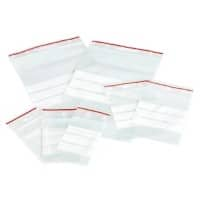 Grip Seal Bags Writeable Stripes Transparent 8 x 12 cm Pack of 100