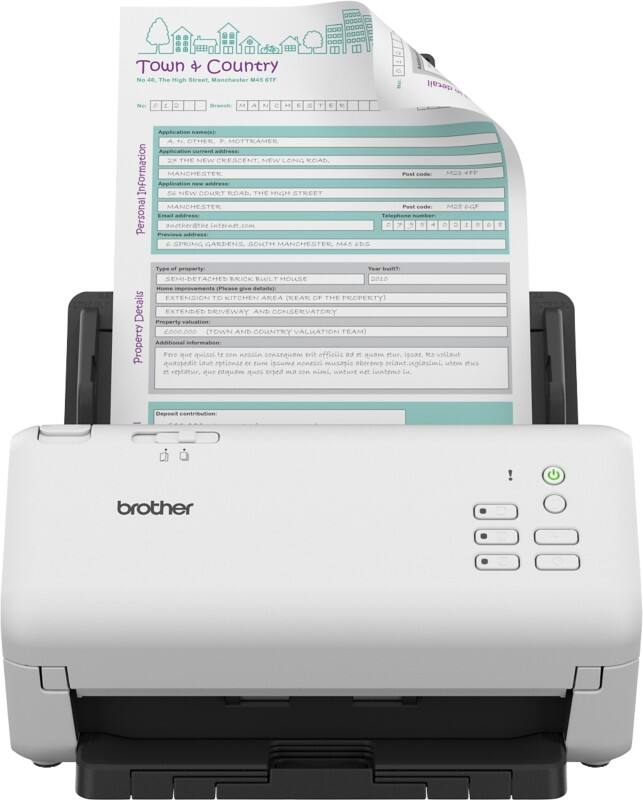 Brother ADS-4300N Scanner Black, White
