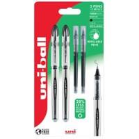 uni-ball Rollerball Pen 238212444 0.5 mm Black Pack of 4