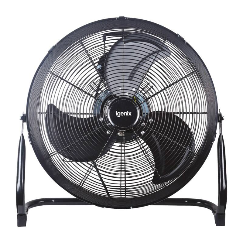 igenix Floor Fan Main 3 Speeds 54 cm Black DF1800BL 45.7 cm