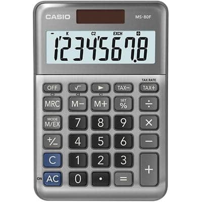 CASIO Destop Calculator MS-80F 8-Digit Grey