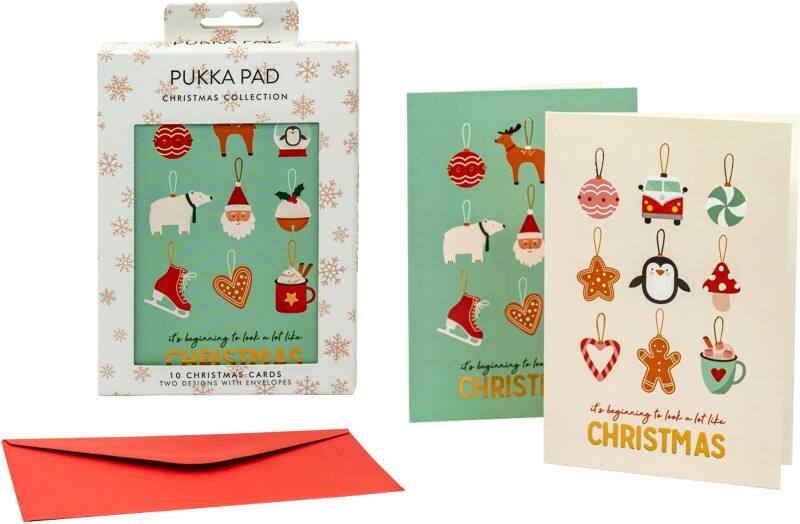 Pukka greeting card 9774-xms assorted 114 mm (w) x 155 mm (d) x 20 mm (h)