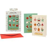 PUKKA Greeting Card 9774-XMS Assorted 114 mm (W) X 155 mm (D) X 20 mm (H)