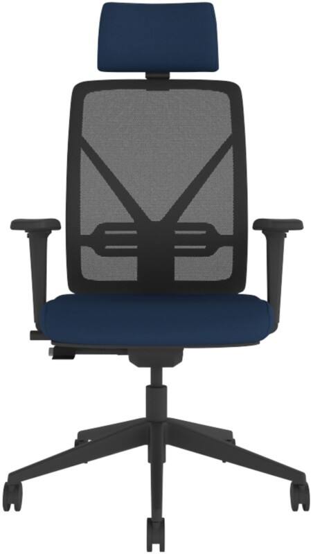 Energi-24 Ergonomic Chair Synchro Tilt Mesh 2D Armrest Black, Blue 150 kg YT202/HR/BE